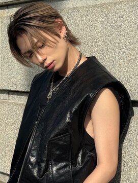 アンサー 渋谷(ANSWER) メンズバレイヤージュカラーハイライトカラーセンターパート韓国