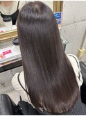 ホワイトグレージュミニウルフチェリーブラウンデジタルパーマ