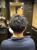 レオヘアワークス(LEO HAIR WORKS)&nbsp;黒髪ショート　パーマ　刈り上げ　新潟床屋　バーバー