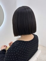 アイニ 天王寺アポロ店(aini) ばっさり切りっぱなしボブ×縮毛矯正〈airi〉