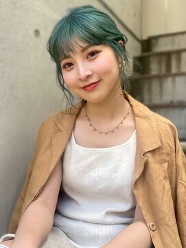 ユニバイリサ 天神大名店(uni by risa) ヘアセット ヘアアレンジ グリーン 艶髪 トリートメント 20代