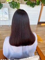 ヘアーブランドジン ティアラ(HAIR BRAND Jin Tiara)&nbsp;顔周りレイヤー×レッドブラウン【松山美容室】