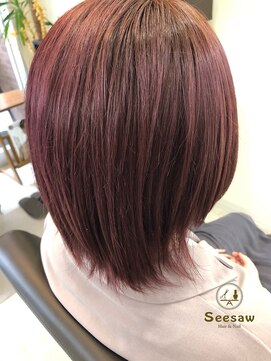 ヘアアンドネイル シーソー(Hair&Nail Seesaw) 大人なカシスピンク