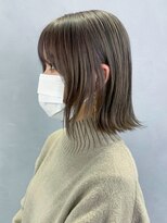アイティーバイアルバム 藤沢店(IT by ALBUM)&nbsp;グレージュボブ_アースカラーくびれヘアツートンカラー_ba363091