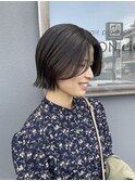 大人ボブ×オリーブグレージュ×透明感