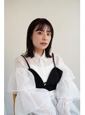 黒髪ロング/グレーベージュ/レイヤーロング/新宿駅