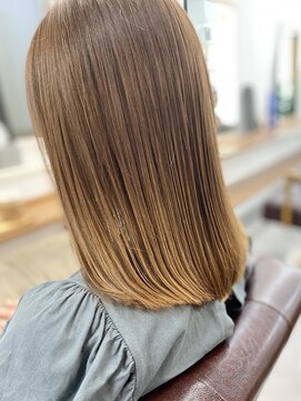 ランプ(Lamp) くびレイヤーグレーベージュニュアンスカラー白髪染め白髪ぼかし