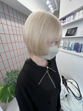 ペレ 渋谷(PELE) 切りっぱなしボブ/エアリーロング/美髪/ピンクブラウン/渋谷