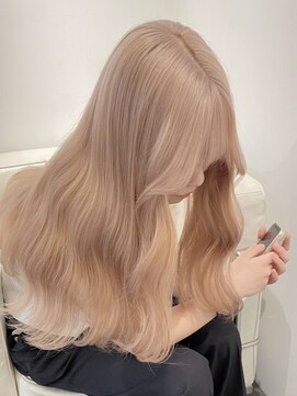 ベレーザ 渋谷(BELEZA) 4587ブロンドハイライトグラデーション波巻きハイトーンカラー