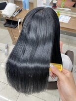 アッシュ 下北沢店(Ash)&nbsp;艶々ブルーブラック×髪質改善縮毛矯正