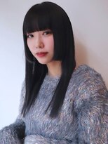 ザ ドッツ(THE DOTS) 姫カット 黒髪ロング ワイドバング ぱっつん前髪 レイヤー