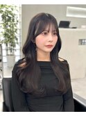 神戸三宮　レイヤーカット　韓国ヘア　顔まわりカット