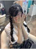 編みおろしツイン