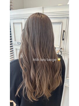 ヘアー ワークス ボナ 前橋店(HAIR WORKS bona.) コテ巻きミルクティーベージュ
