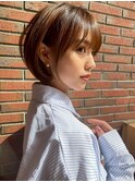 透明感/艶髪/ブラウン/ショート/レイヤーカット