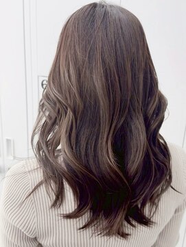 イロウ 山口どうもん店(IROW) ブリーチなしダブルカラー/ミディアムレイヤー/グレージュ