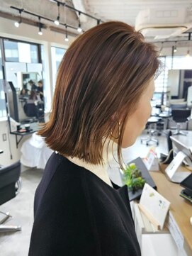 エイス 梅田 中津(Ace) 切りっぱなし　マロンベージュカラー