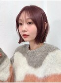 ボブ レイヤーボブ フェイスレイヤー 暖色カラー 髪質改善