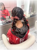 ツイン編みおろし♪