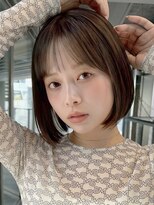 ミンクスリッカ 表参道(MINX RICCa)&nbsp;大人可愛いシースルーバングx 小顔ナチュラルボブ