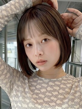 ミンクスリッカ 表参道(MINX RICCa) 大人可愛いシースルーバングx 小顔ナチュラルボブ