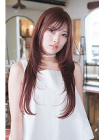 ヘアラウンジ アンリオ(hair lounge an rio)&nbsp;ロングレイヤー×ワインレッド