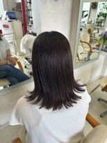ヘアー アピッツ(hair a p i t s)&nbsp;ぷつっと切りっぱなし+ナチュラルブラウンカラー