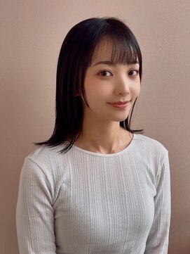 ウォーターリリー 川西店(Water Lily) 大人セミロング30代40代ストレートレイヤー前髪なし前髪あり川西