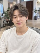 メンズルーパ 三宮 元町(Men's LOOPA)&nbsp;透明感センターパート/メンズ/神戸/三宮