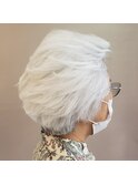 グレイヘア素敵マダムショートボブstyle