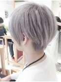 前下がりショートボブ/ハンサムショート/耳掛け/ツーブロック