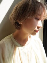 ヌース(NOUS) 【NOUS】髪質改善/ブリーチ/ベージュ/ボブイヤリングカラー
