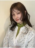 【117hairgarage】大人セミロングアッシュグレージュ