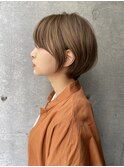 【春日美月】柔らかナチュラルベージュ×丸みショートヘア