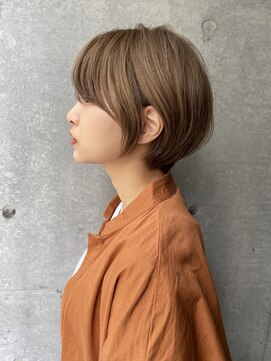 ロンド 銀座(Lond) 【春日美月】柔らかナチュラルベージュ×丸みショートヘア