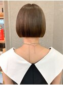 ◇ボブ ベージュカラー 美髪矯正 表参道 ミニボブ