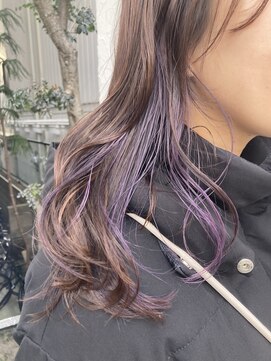 ヴァロ(Valo) インナーカラー/レイヤーロング/パープルブラック