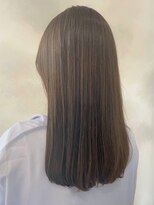 ビスクヘアデザイン(bisq hair design)&nbsp;セミロング/グレージュ/透明感カラー/髪質改善/艶感カラー