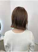 @ayumi_sand ボブ ぷつっとボブ ベージュ