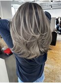 これが不動人気のバレイヤージュ!_contrast layer balayage_