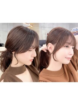 [カット+カラ-+スチ-ムTR\7980]第一印象を決める前髪や顔周り。女性らしさも小顔も叶う韓国風カット[立川]