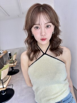 サンド 名古屋(sand) ボブ/レイヤーカット/髪質改善/ウェットヘア/オリーブベージュ