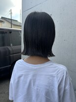 アチーブ ヘア デザイン(achieve hair design)&nbsp;ブルーブラック暗髪美シルエットロング20代30代×エアストレート