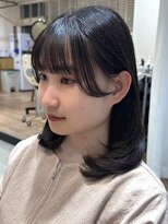 ビューブルー 亀戸錦糸町(VIEW BLUE)&nbsp;◎ 美髪カール秋カラーオリーブグレージュセミディ似合わせ前髪