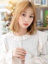 カバーヘアアンドスパ ブリス 浦和(COVER HAIR&SPA bliss) 韓国風ハイトーンカラー切りっぱなしボブディh3浦和10代20代30代