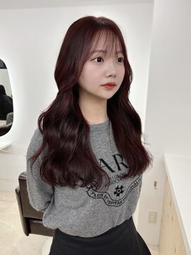 メルト 新宿(Melt) ブリーチなしボルドーカラー