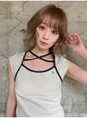 顔周りミディアムレイヤーカットレイヤーボブタッセルボブ表参道