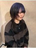 ウルフカット　ハッシュカット　デザインカラー　ブリーチ
