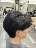 京都センタパートニュアンスパーマツーブロックメンズパーマ