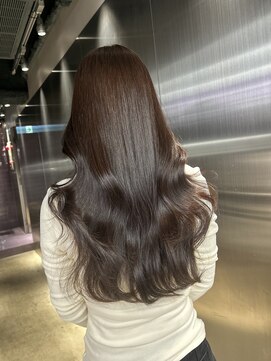 ペレ 原宿(PELE) ダークパープルナチュラルショート夏のヘアアレンジ原宿